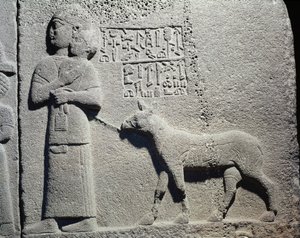 Queen or Wet Nurse Carrying Tuwarsais, the Youngest Son of King Araras by Assyrian